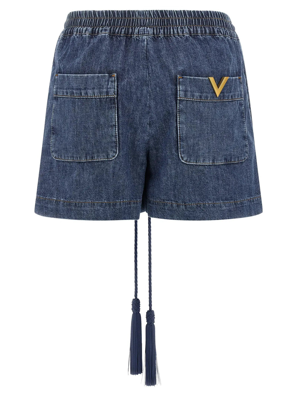 Valentino Garavani Blue Cotton Bermuda Shorts