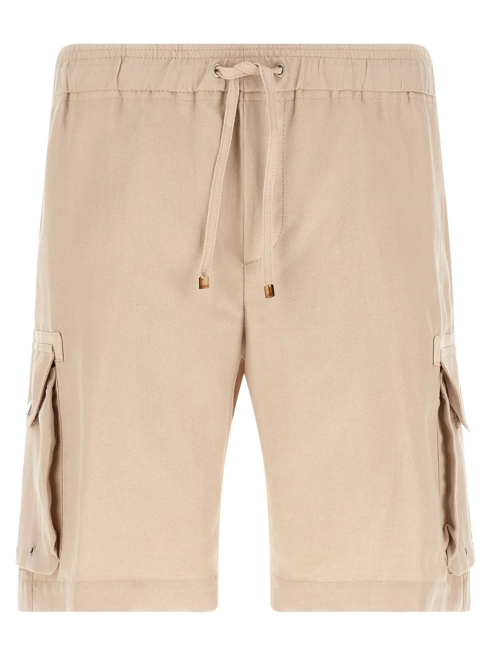 Brunello Cucinelli Beige Linen Bermuda Shorts