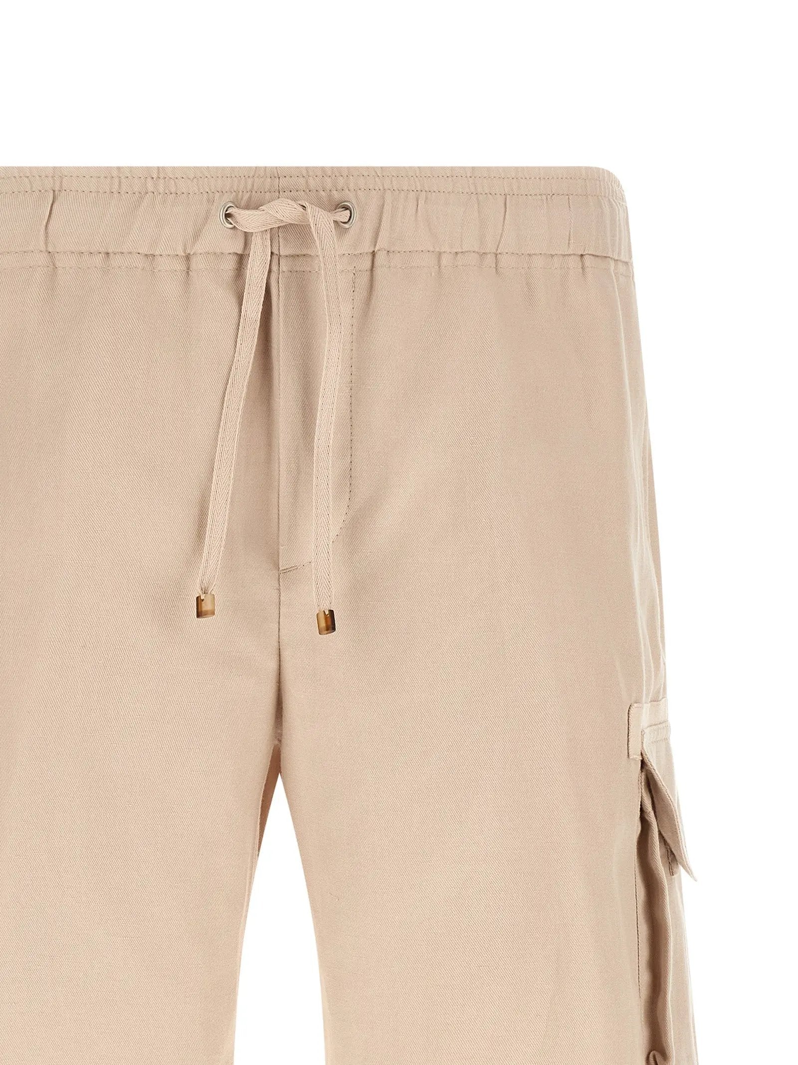 Brunello Cucinelli Beige Linen Bermuda Shorts