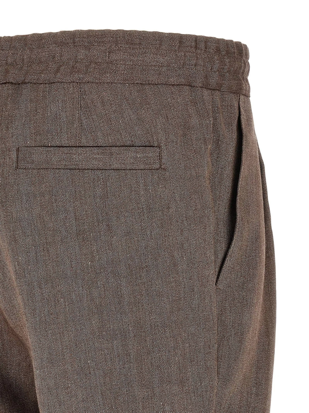 Short bermuda en lin marron Brunello Cucinelli