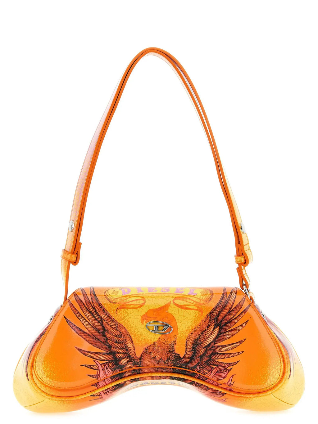 Diesel Orange Polyethylene Crossbody Bag