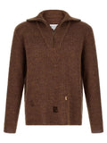 Maison Margiela Brown Linen Cardigan