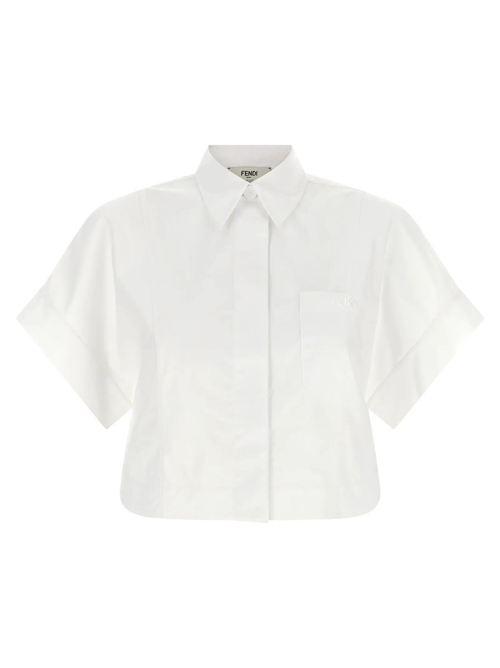 Fendi White Cotton Blouse
