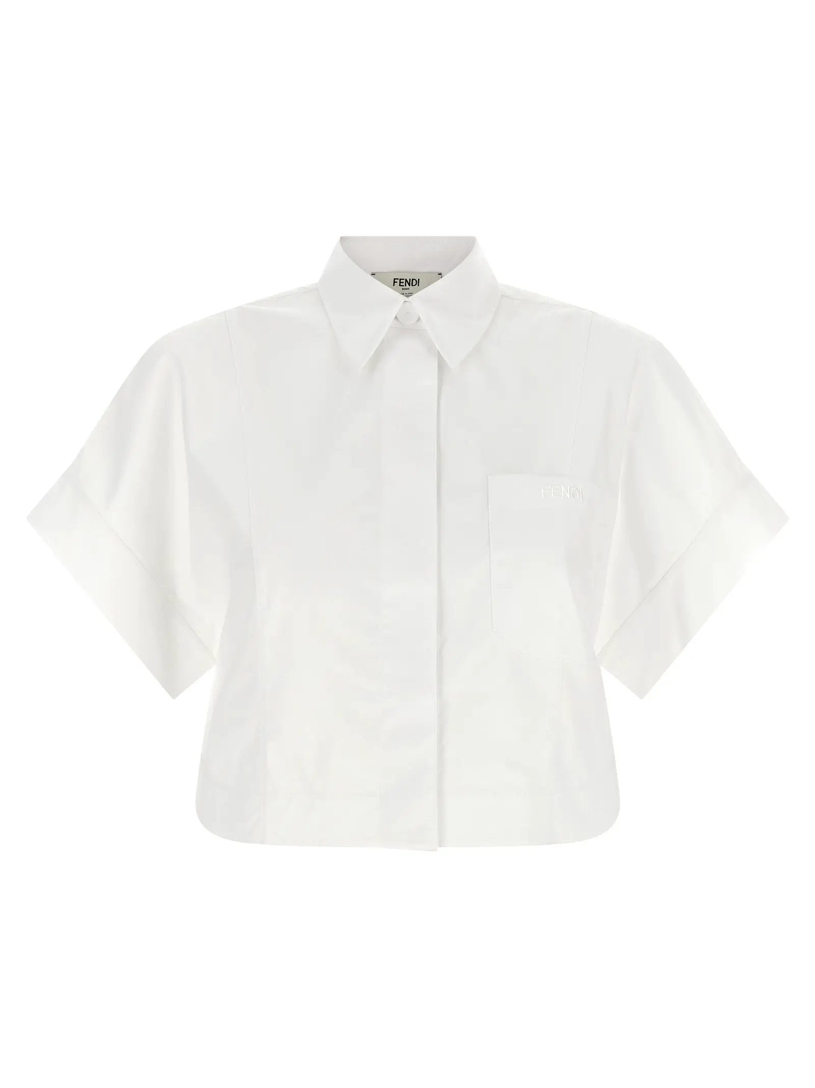 Fendi White Cotton Blouse