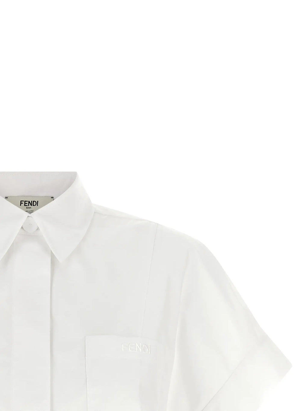 Fendi White Cotton Blouse