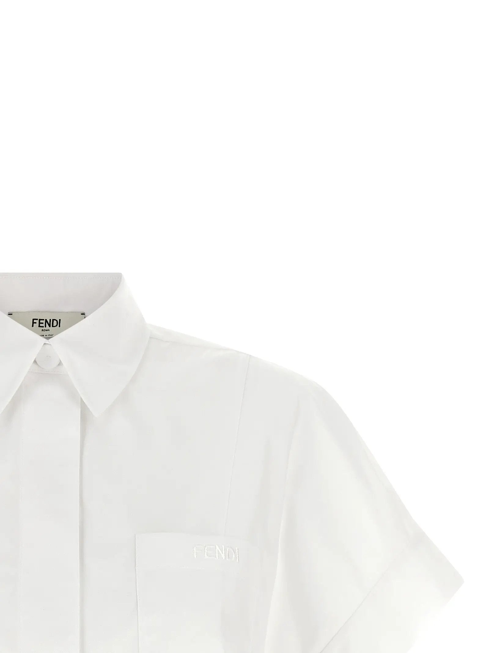 Fendi White Cotton Blouse