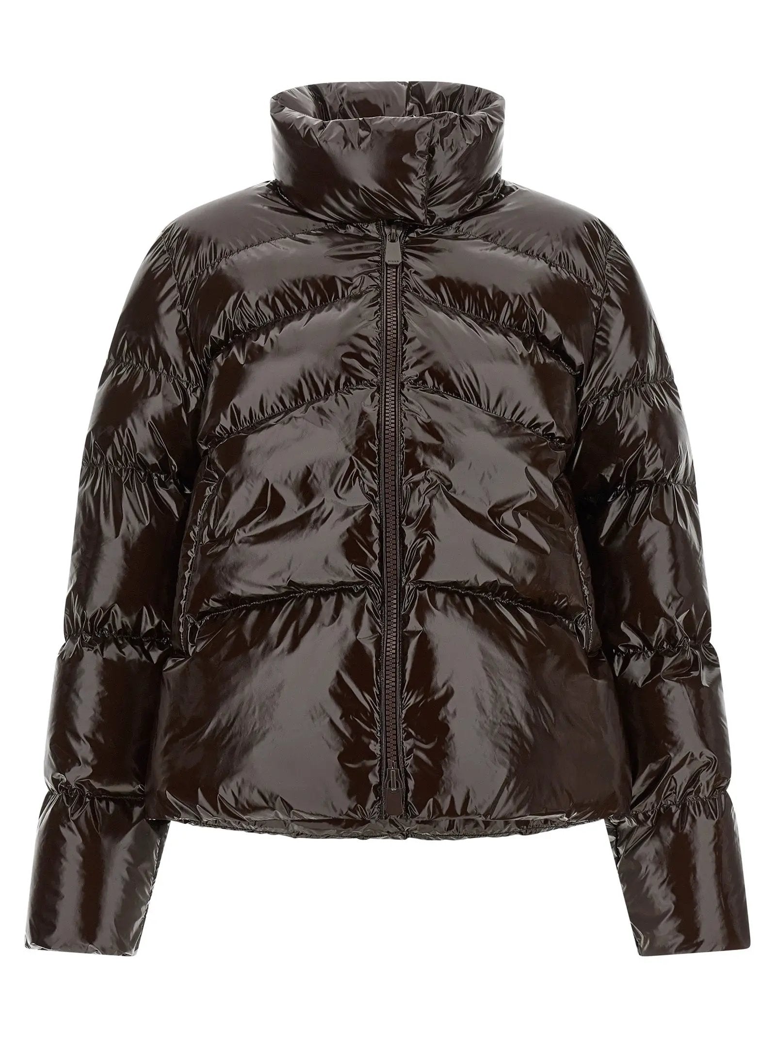 PINKO Brown Polyamide Full-Length Jacket
