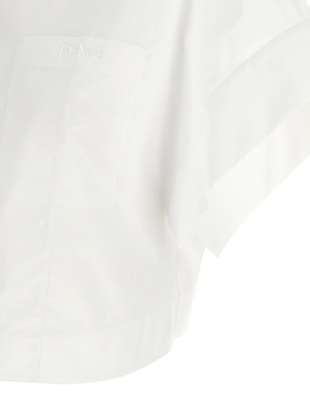 Fendi White Cotton Blouse