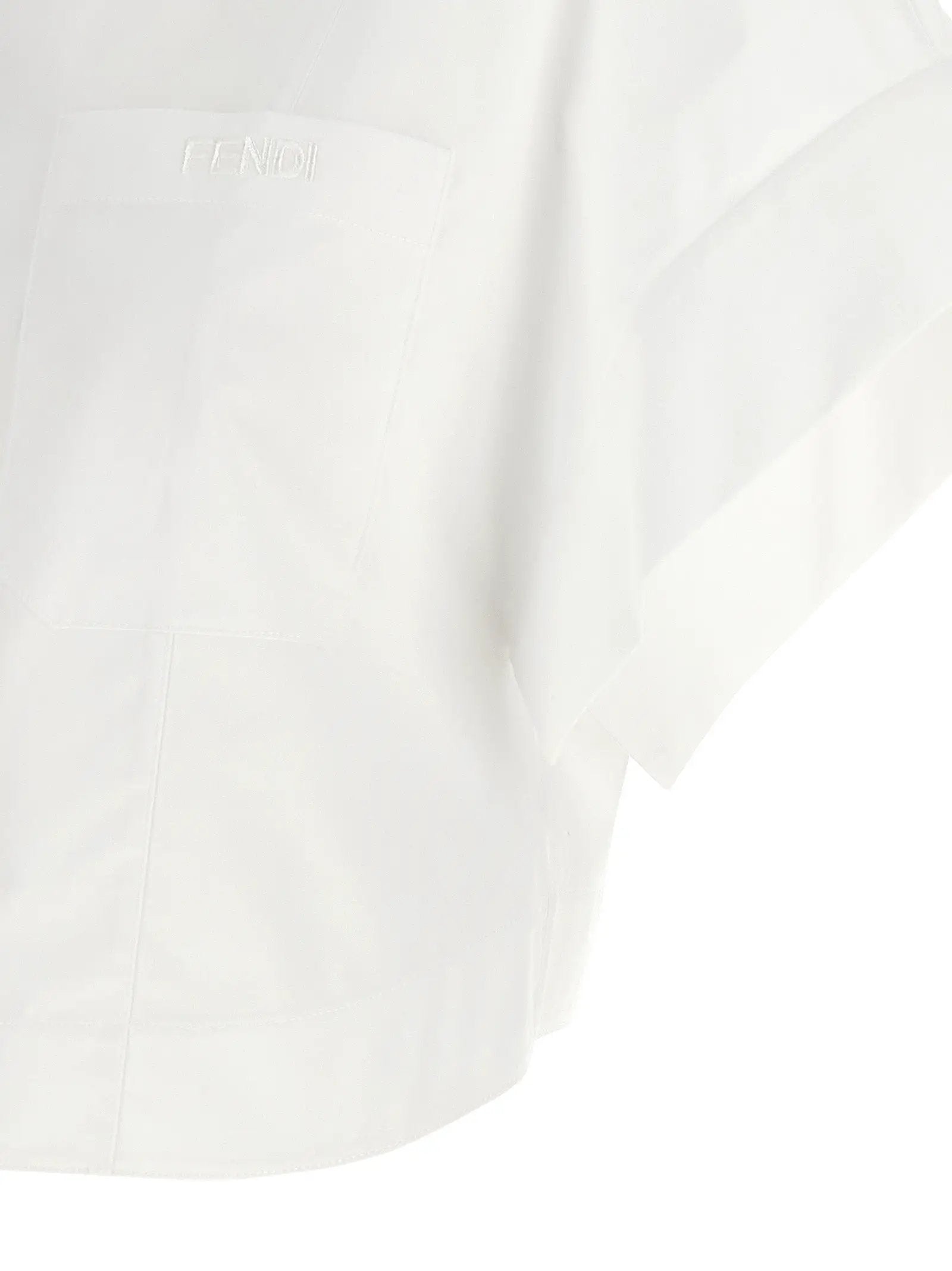 Fendi White Cotton Blouse