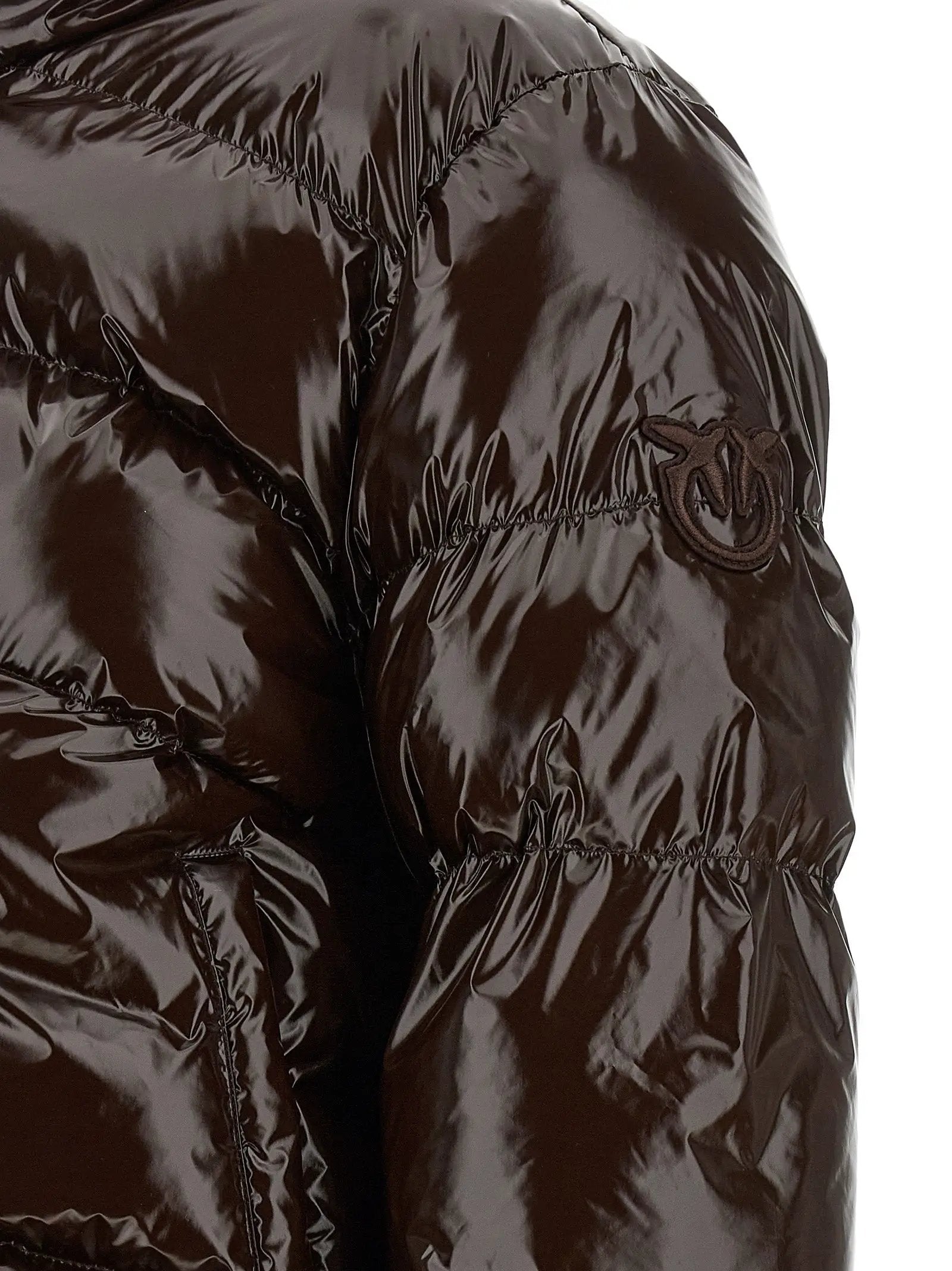 PINKO Brown Polyamide Full-Length Jacket