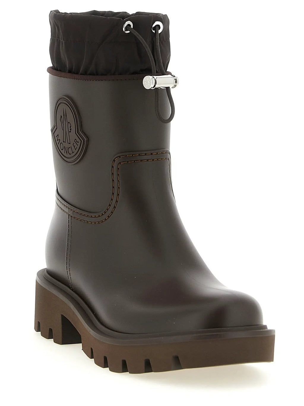 Moncler Brown Pvc Ankle Boots
