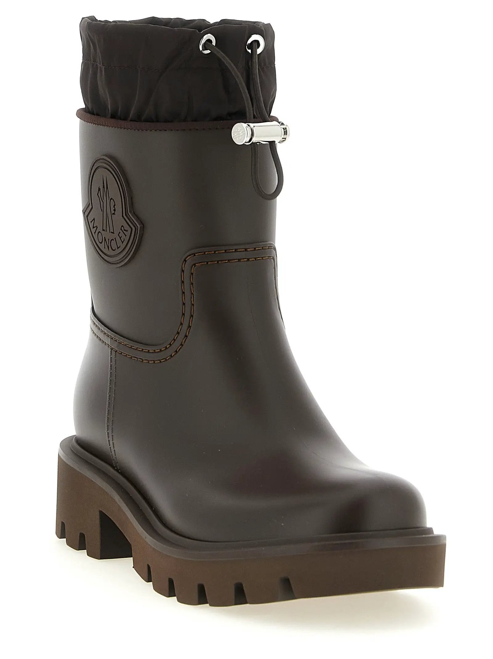 Moncler Brown Pvc Ankle Boots