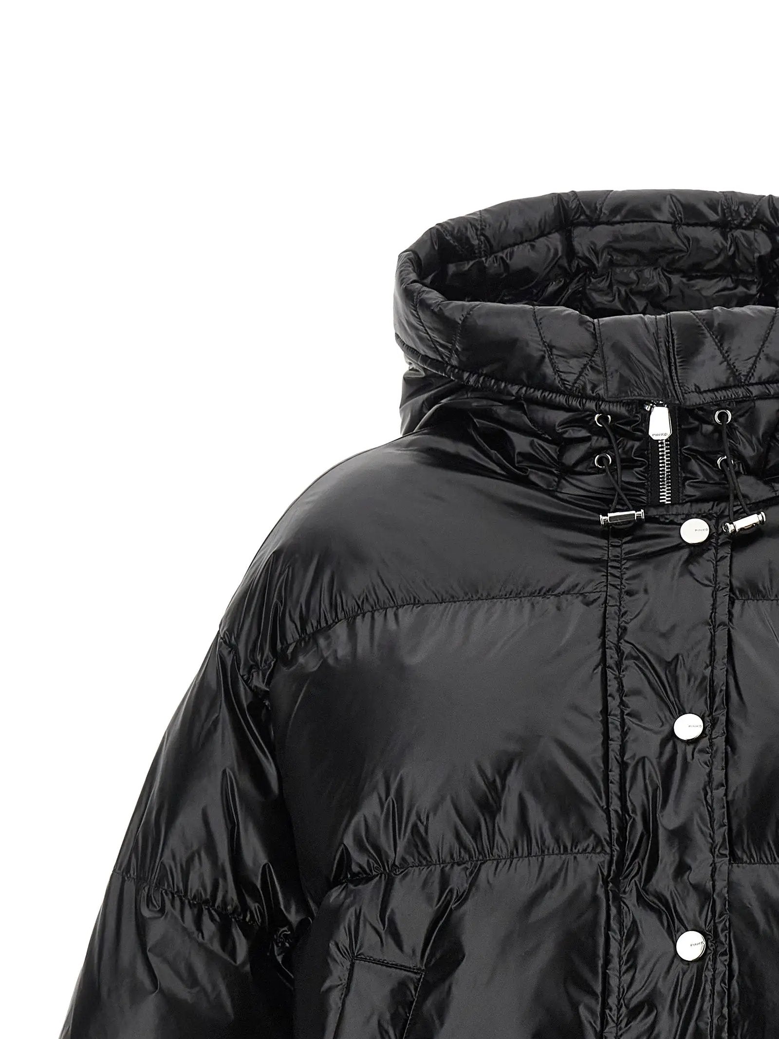 PINKO Black Polyamide Shell Jacket