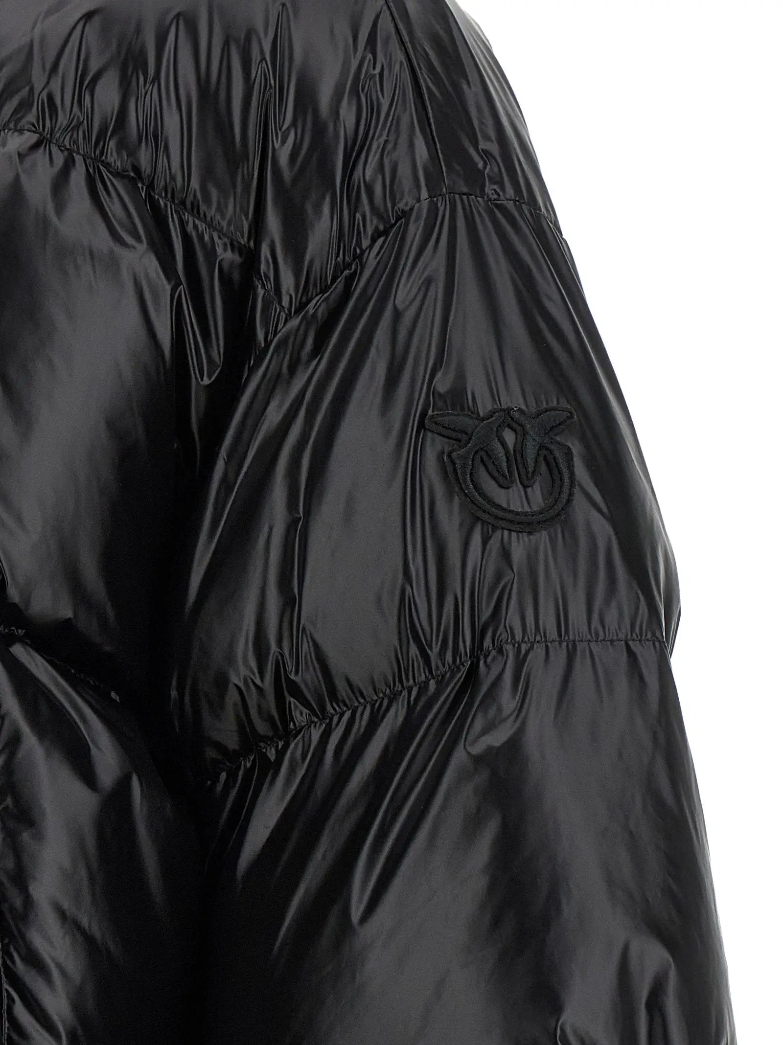 PINKO Black Polyamide Shell Jacket