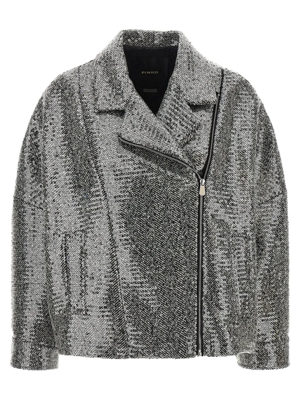 PINKO Silver Polyester Bomber