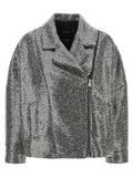 PINKO Silver Polyester Bomber