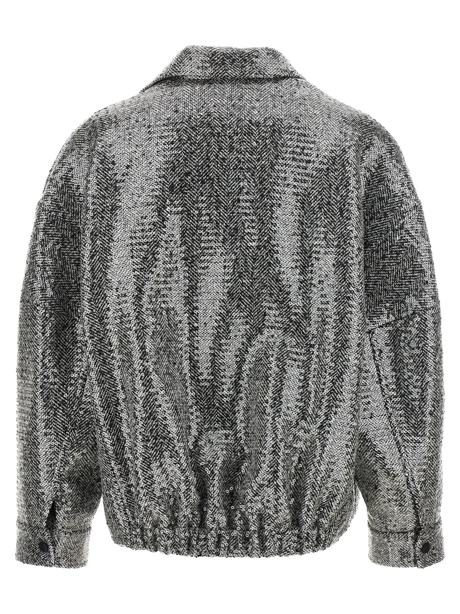 PINKO Silver Polyester Bomber