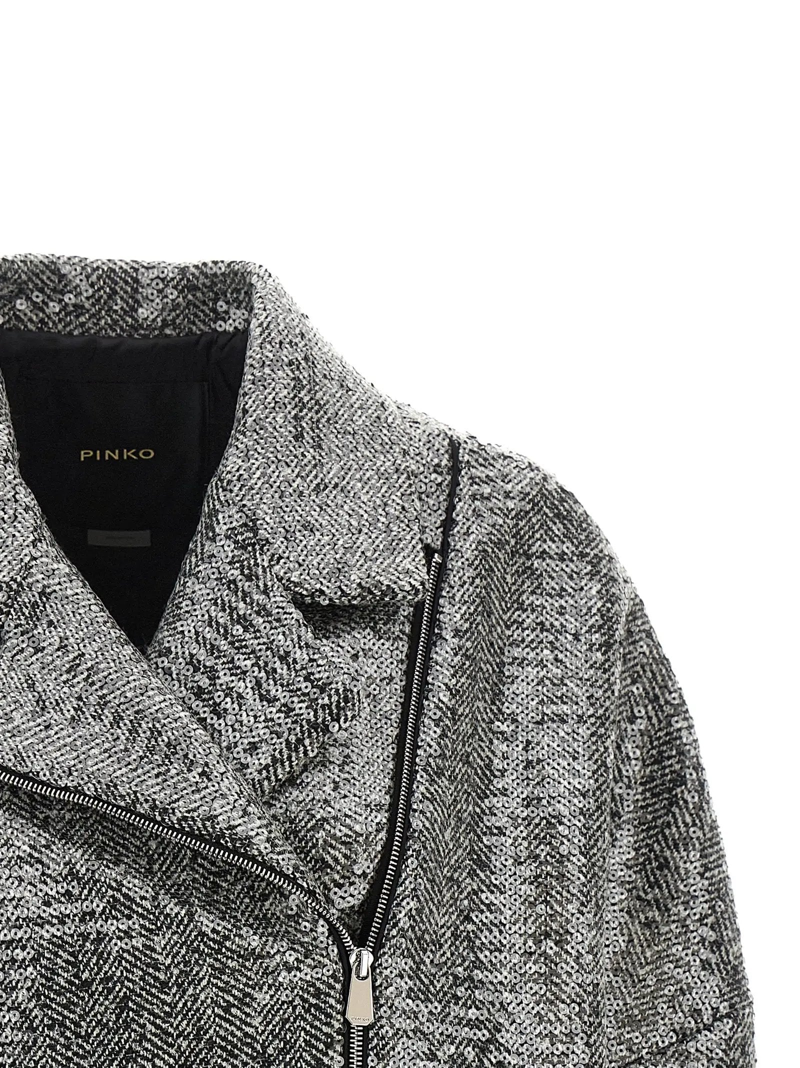 PINKO Silver Polyester Bomber