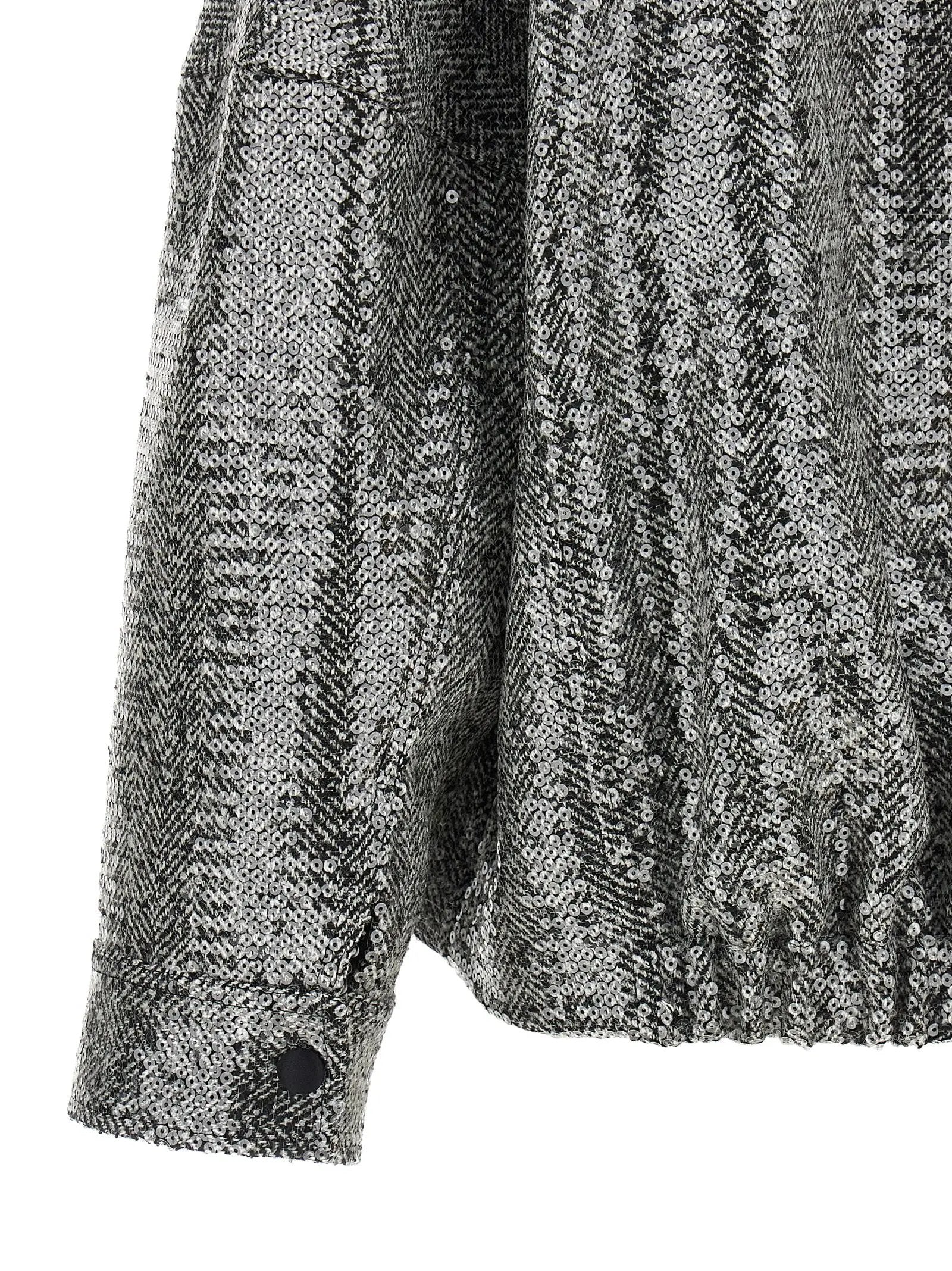 PINKO Silver Polyester Bomber