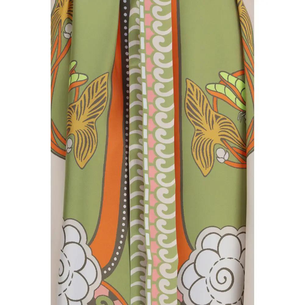 Robe décontractée en soie multicolore La Double J