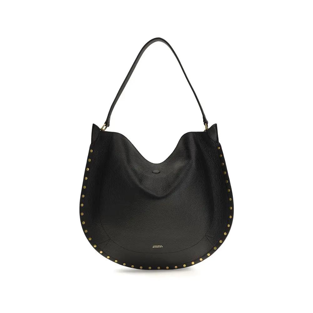 Isabel Marant Black Calf Leather Bos Taurus Shoulder Bag