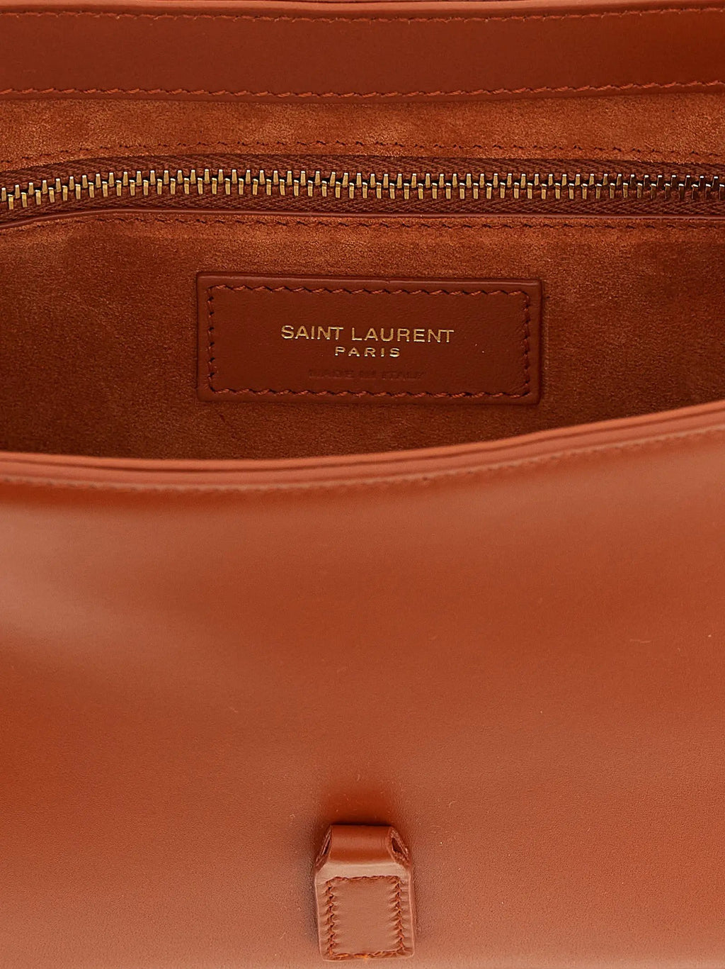 Saint Laurent Orange Calfskin Shoulder Bag