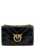 PINKO Black Calfskin Shoulder Bag