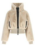 PINKO Beige Polyester Full-Length Jacket