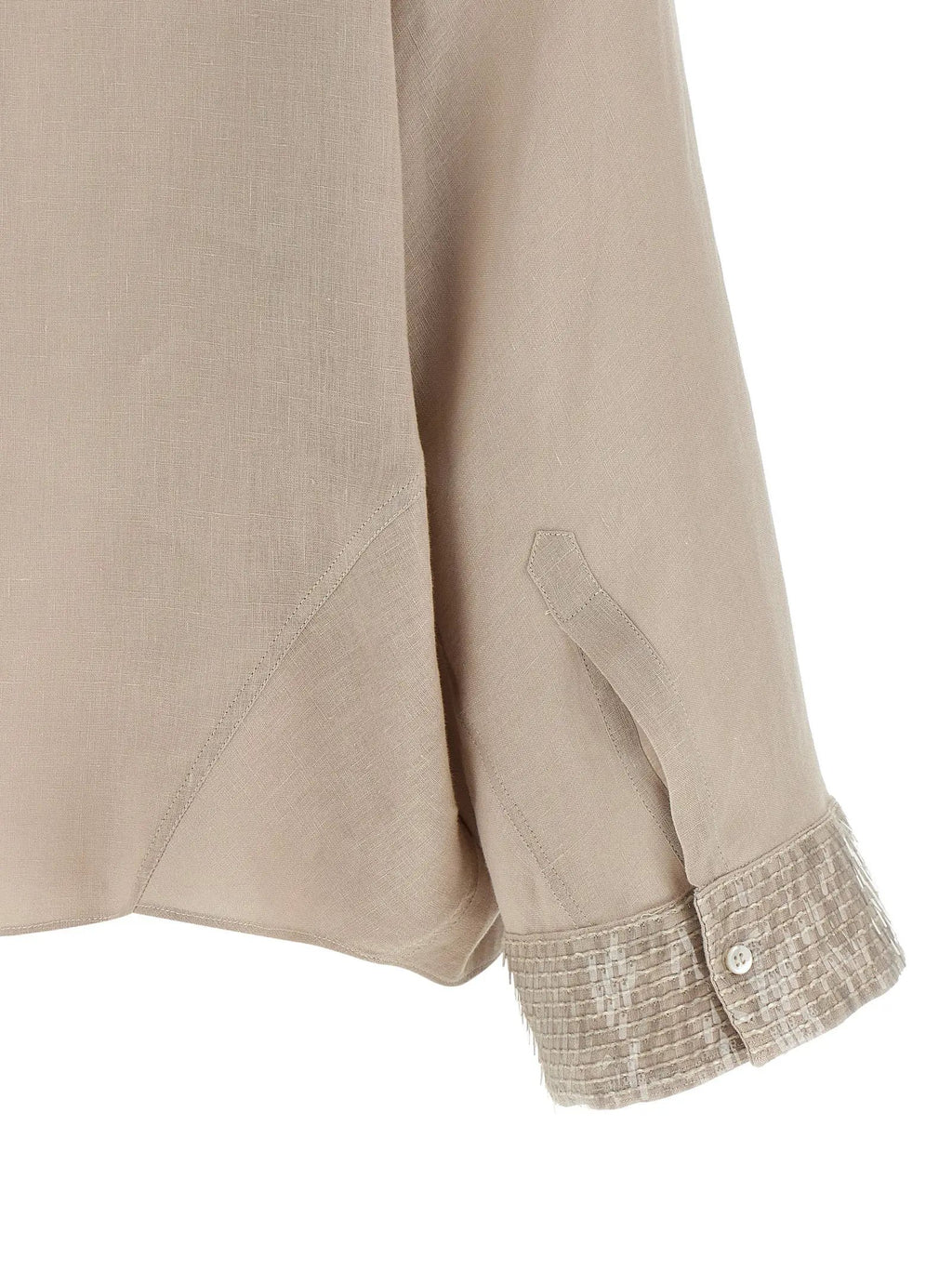 Brunello Cucinelli Beige Linen Blouse