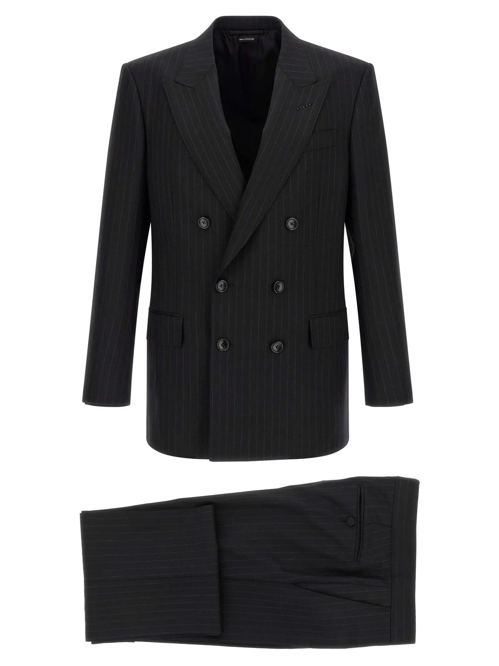Tom Ford Black Wool Two-Piece Suit