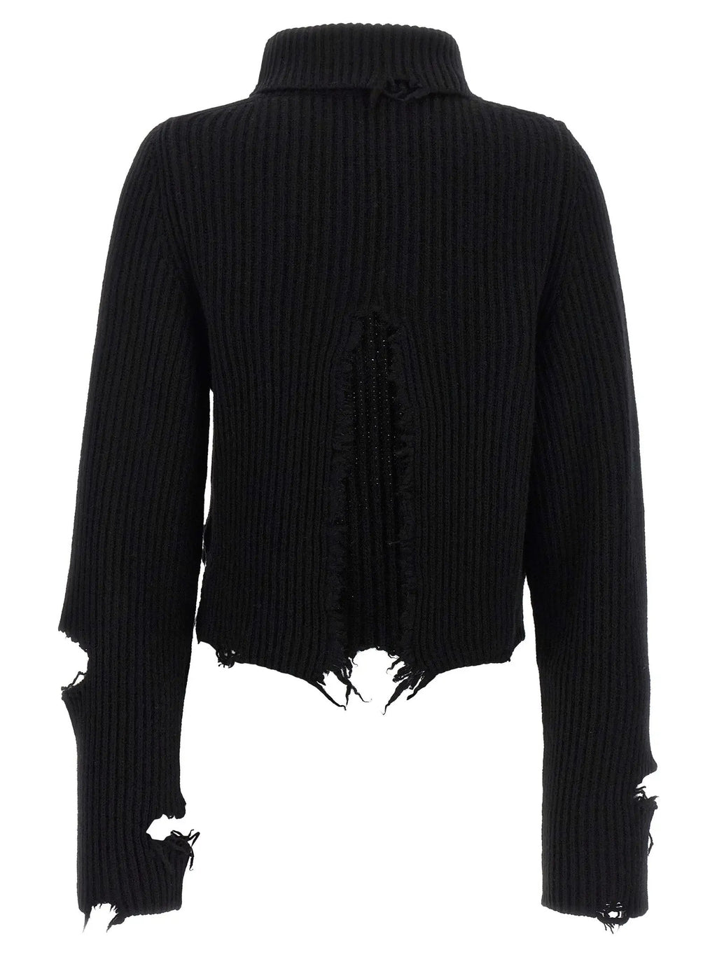 Haikure Black Merino Wool Cardigan