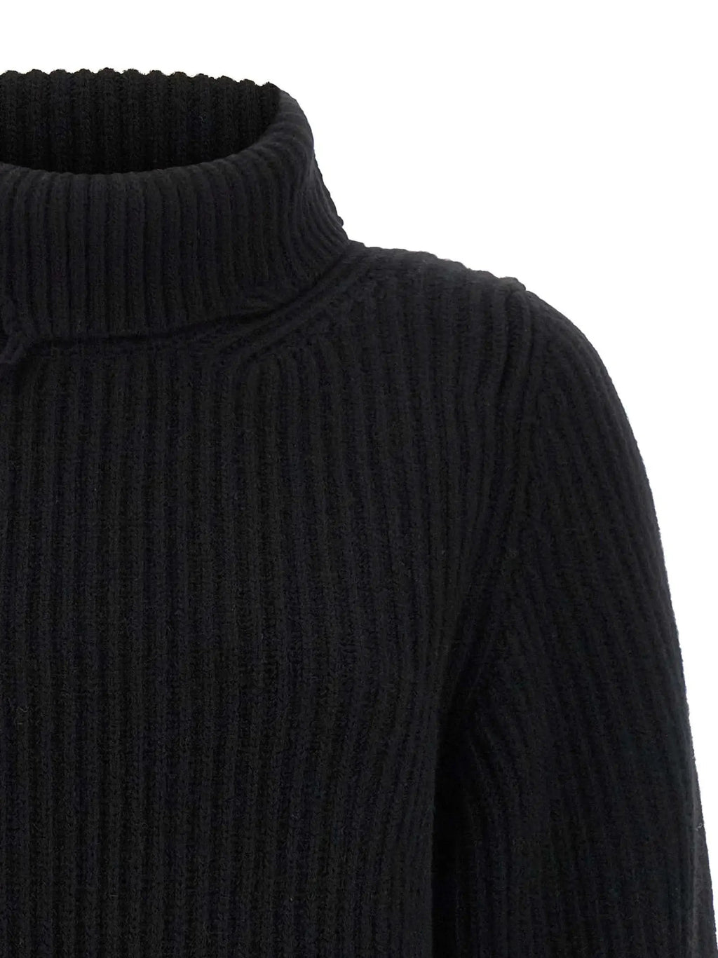 Haikure Black Merino Wool Cardigan