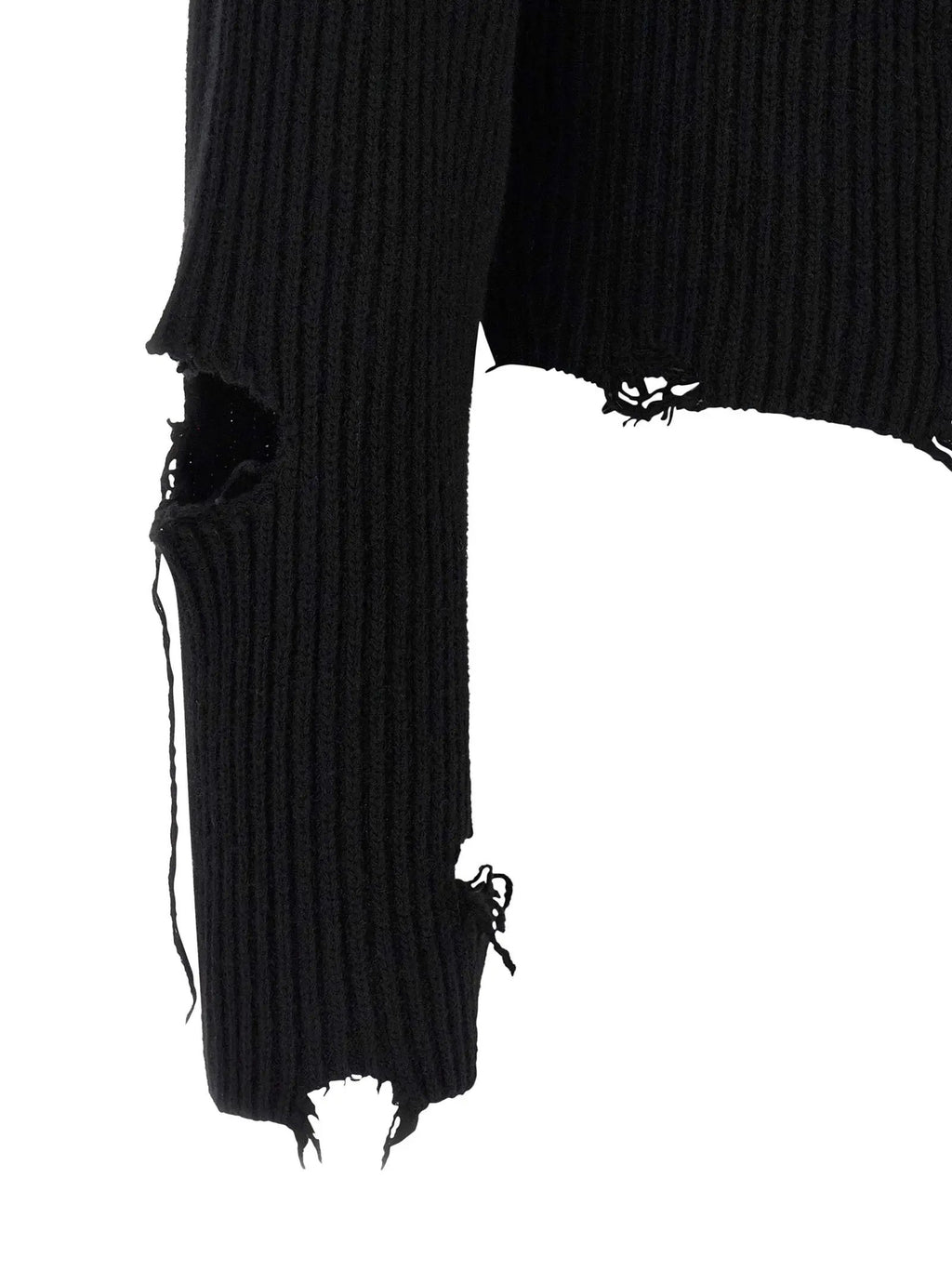 Haikure Black Merino Wool Cardigan