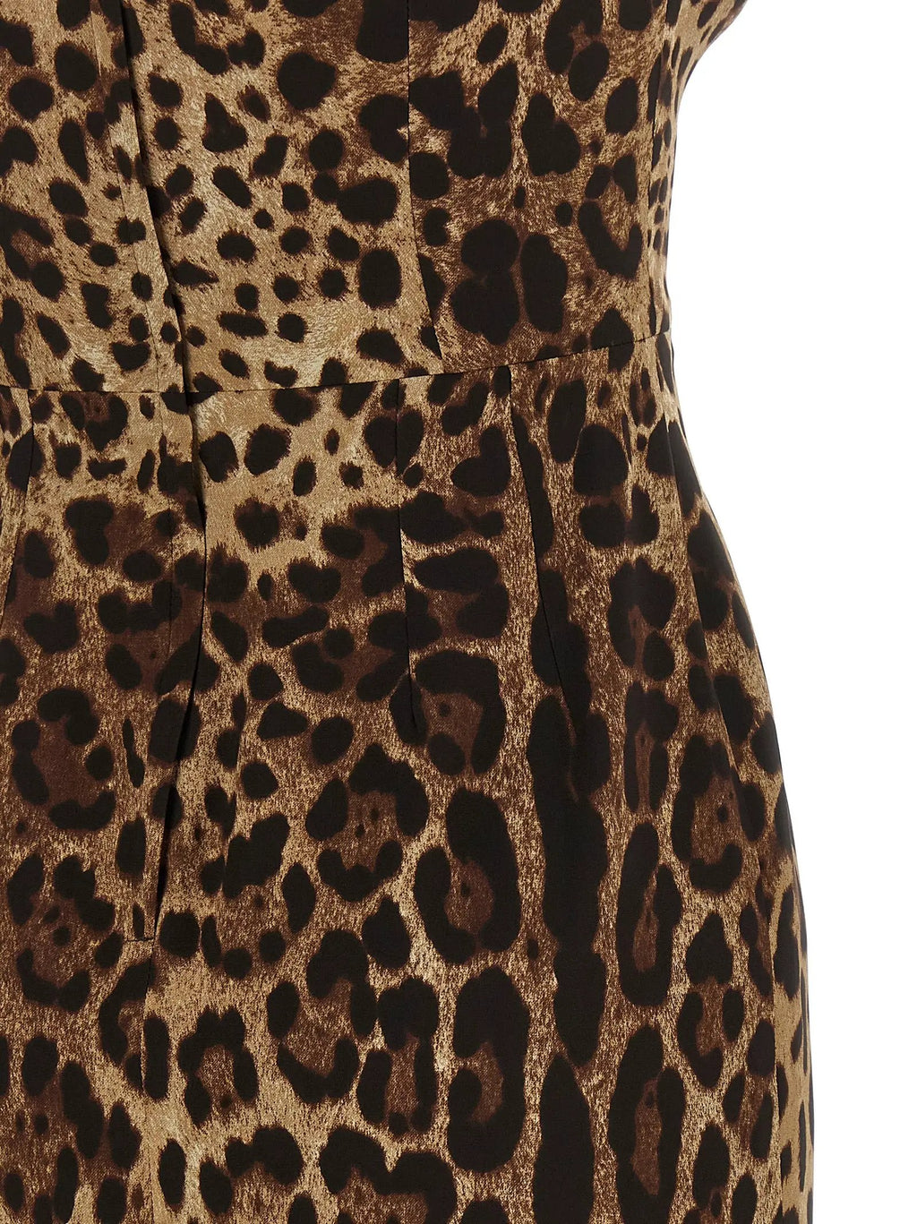 Dolce & Gabbana Brown Silk Midi Dress