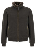 MooRER Brown Wool Bomber