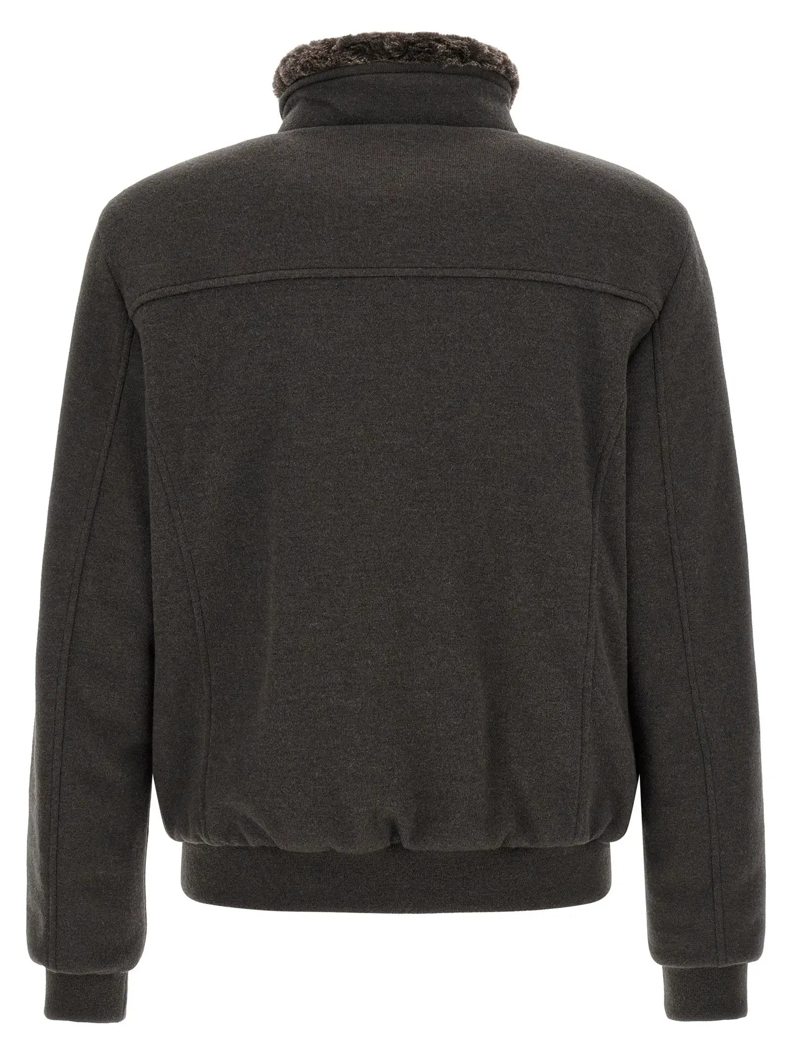 MooRER Brown Wool Bomber