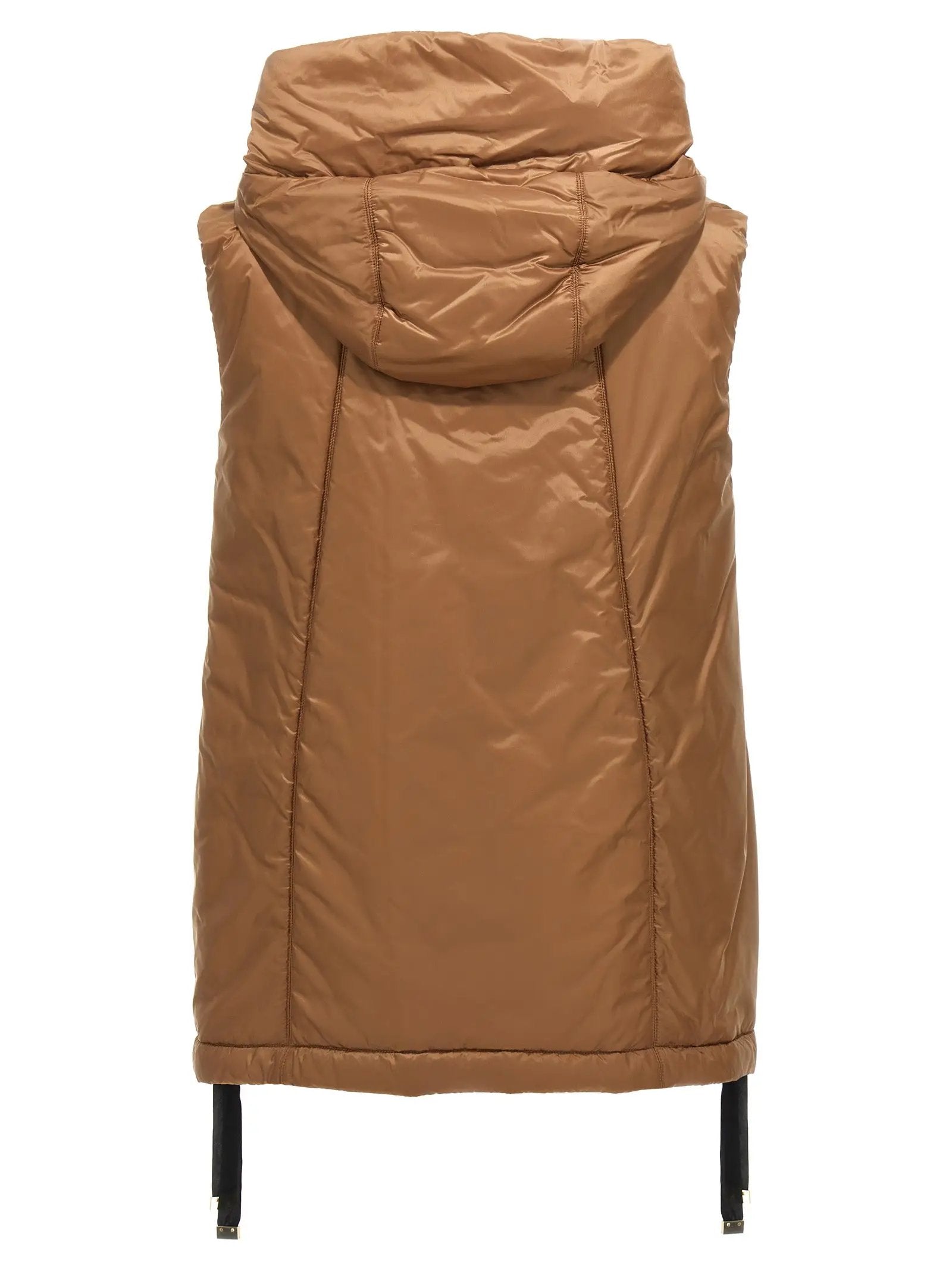 Max Mara Brown Polyester Sleeveless Jacket