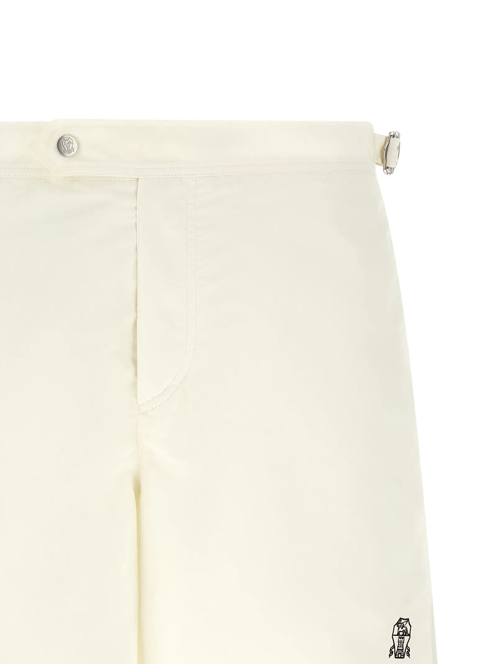 Brunello Cucinelli Beige Polyester Swim Shorts