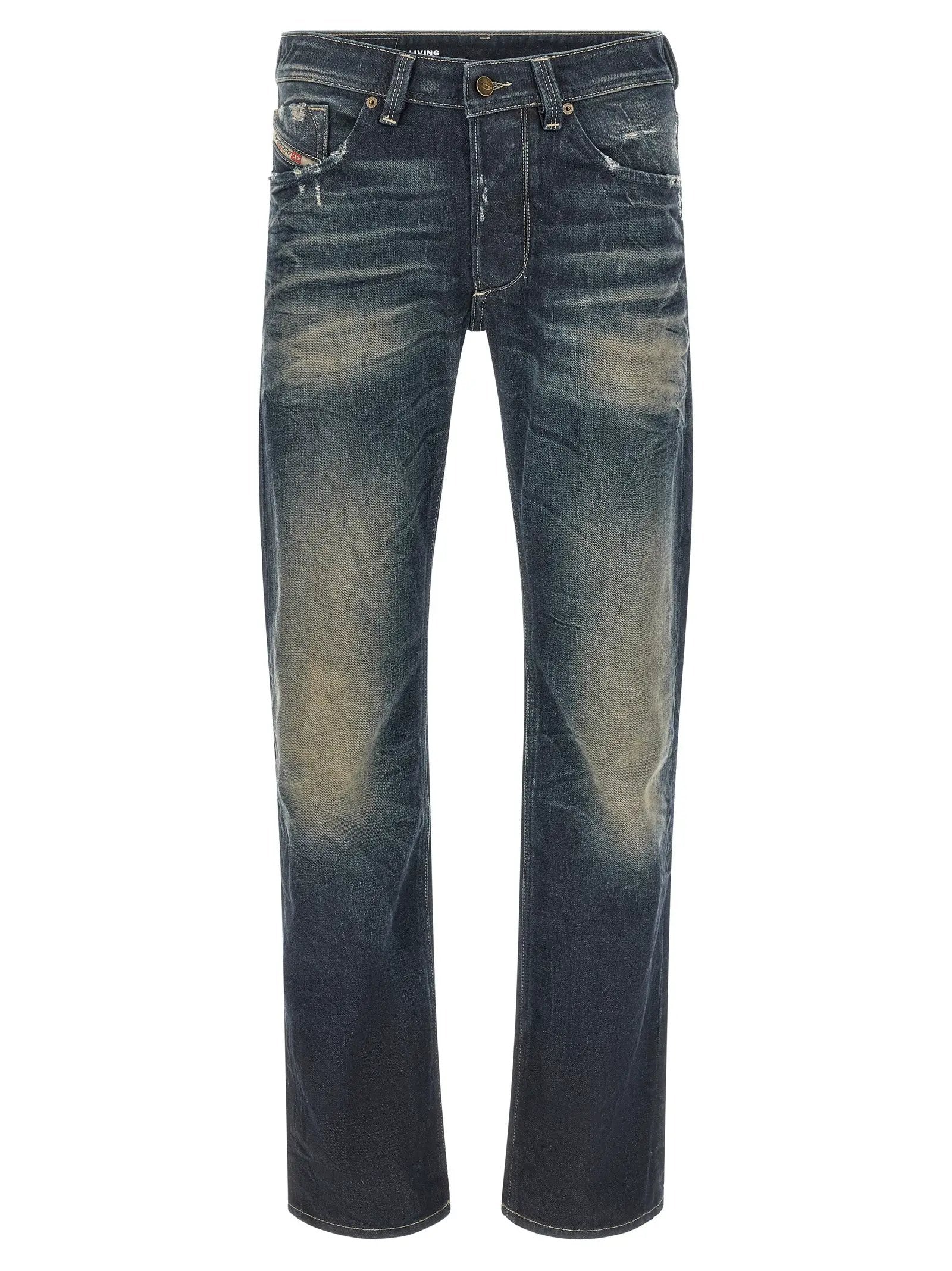Jean droit en coton bleu Diesel