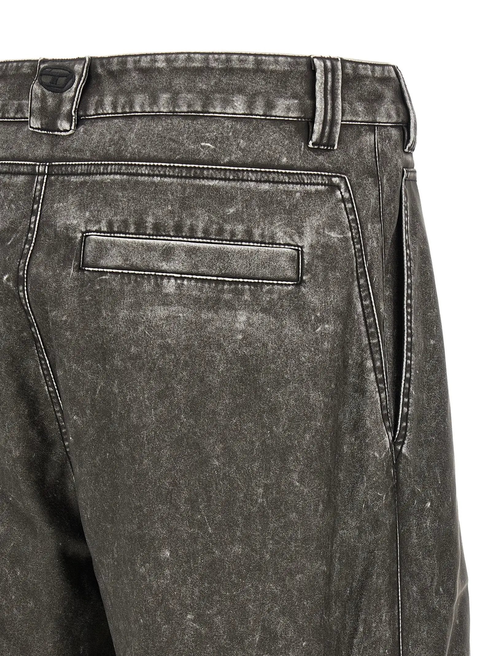 Diesel Gray Polyethylene Casual Pants