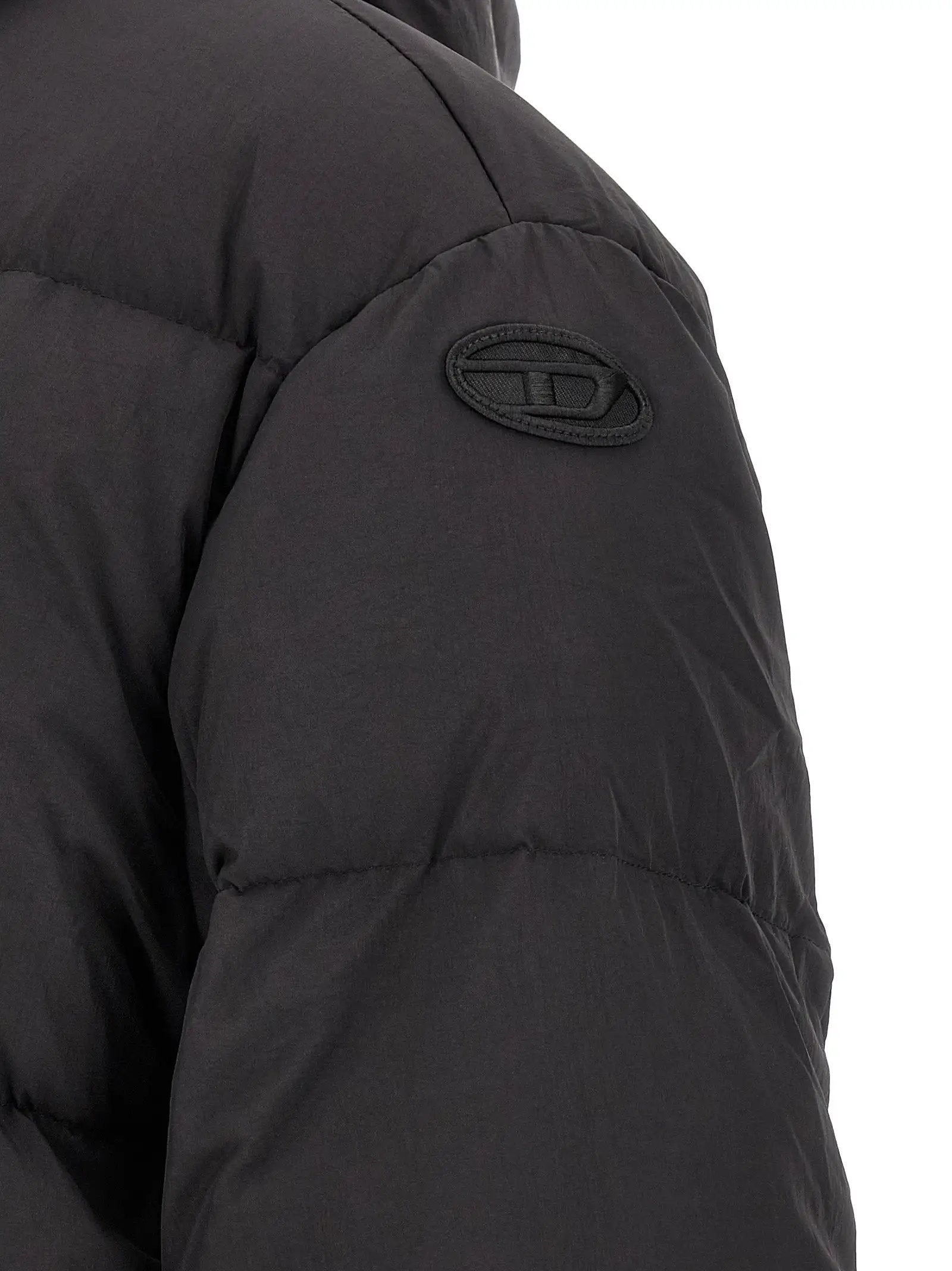 Diesel Black Polyamide Full-Length Jacket