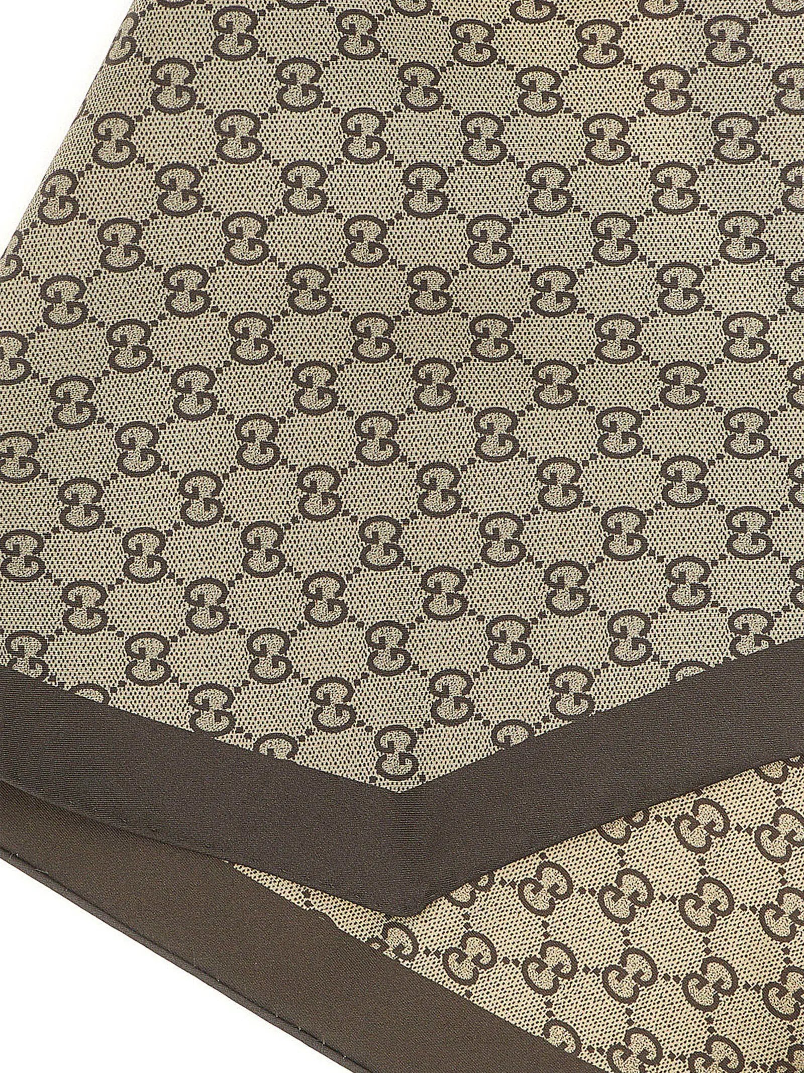 Gucci Beige Silk Foulard