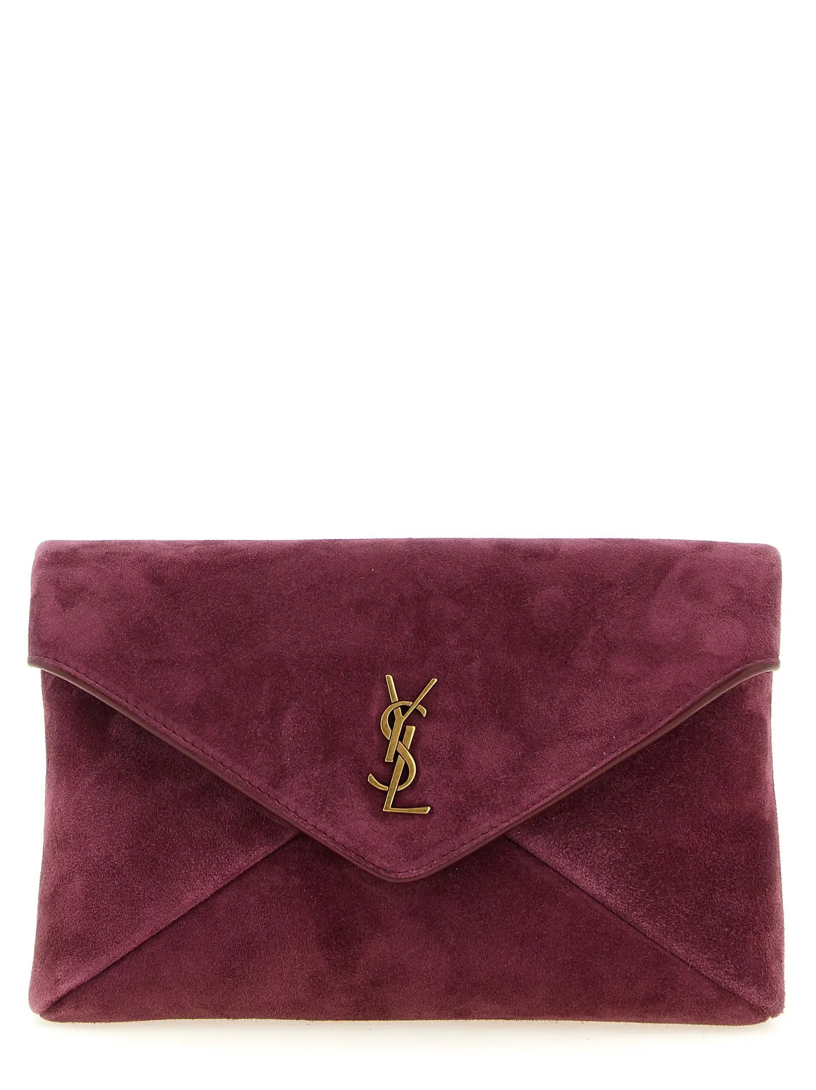 Saint Laurent Bordeaux Calfskin Crossbody Bag