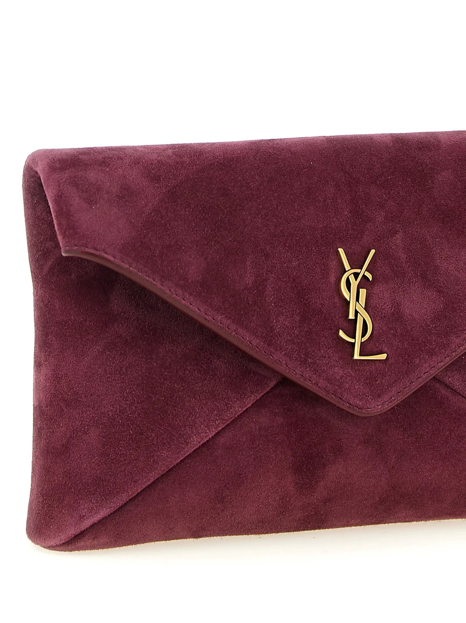 Saint Laurent Bordeaux Calfskin Crossbody Bag