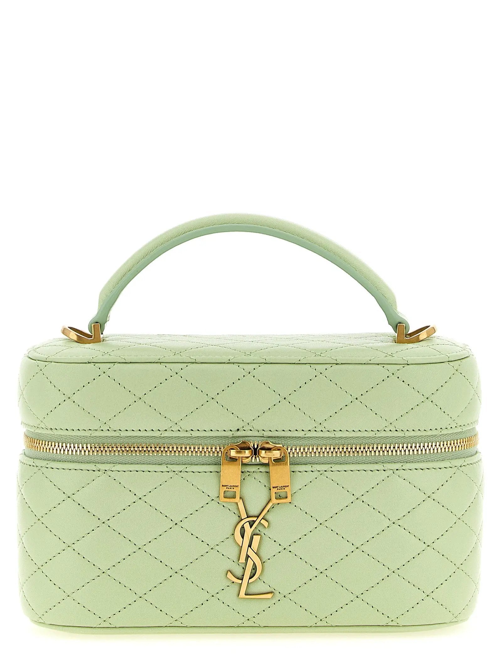 Saint Laurent Bicolor Lamb Leather Handbag