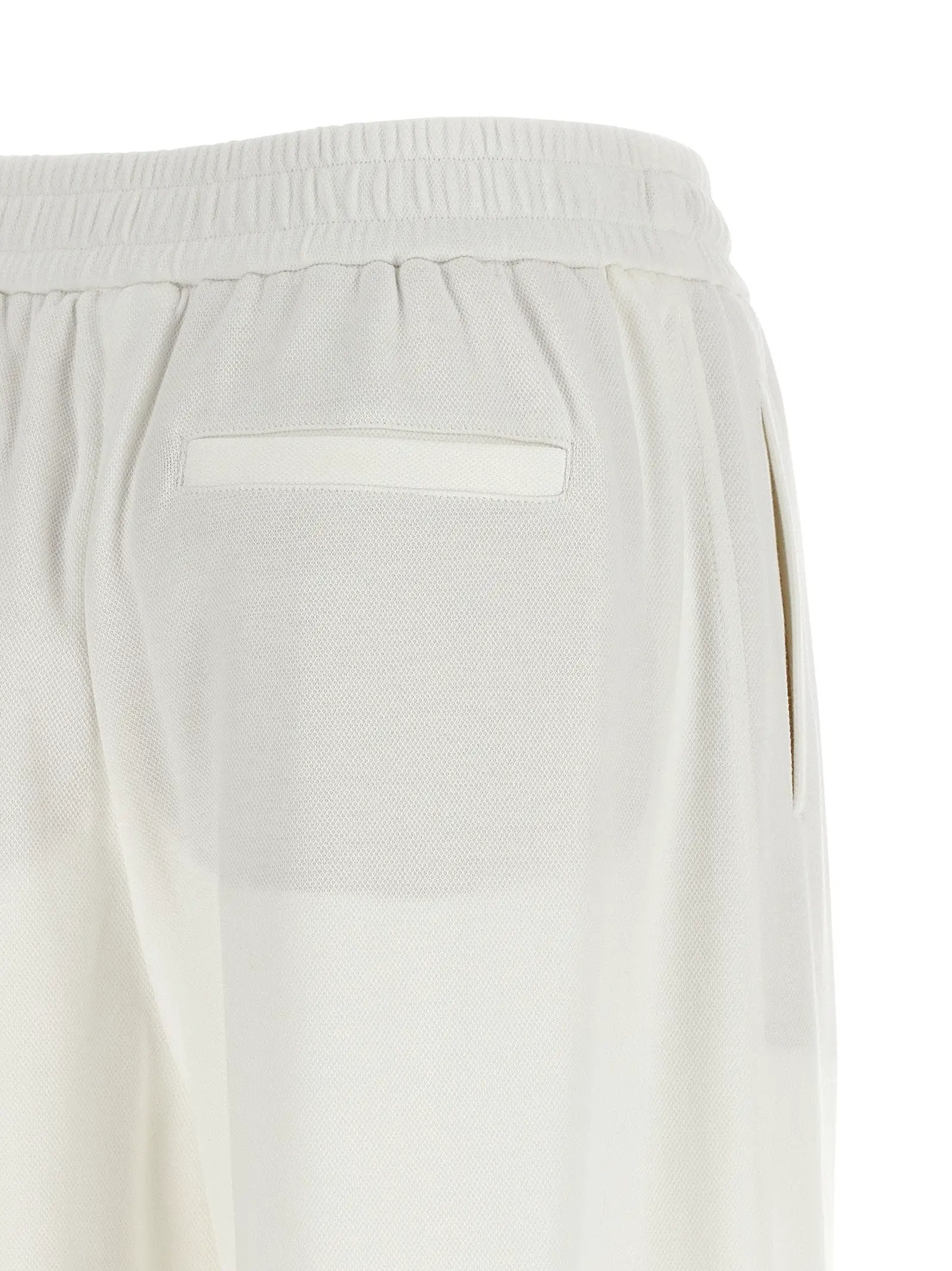 Brunello Cucinelli White Cotton Joggers (Workout Pants)