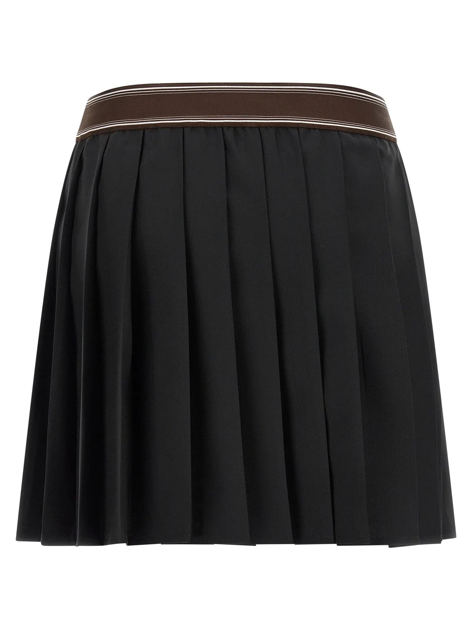 Versace Black Wool Long Skirt