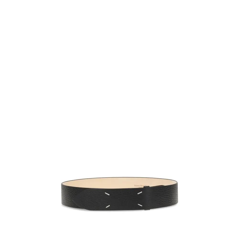 Maison Margiela Black Calf Leather Bos Taurus Regular Belt
