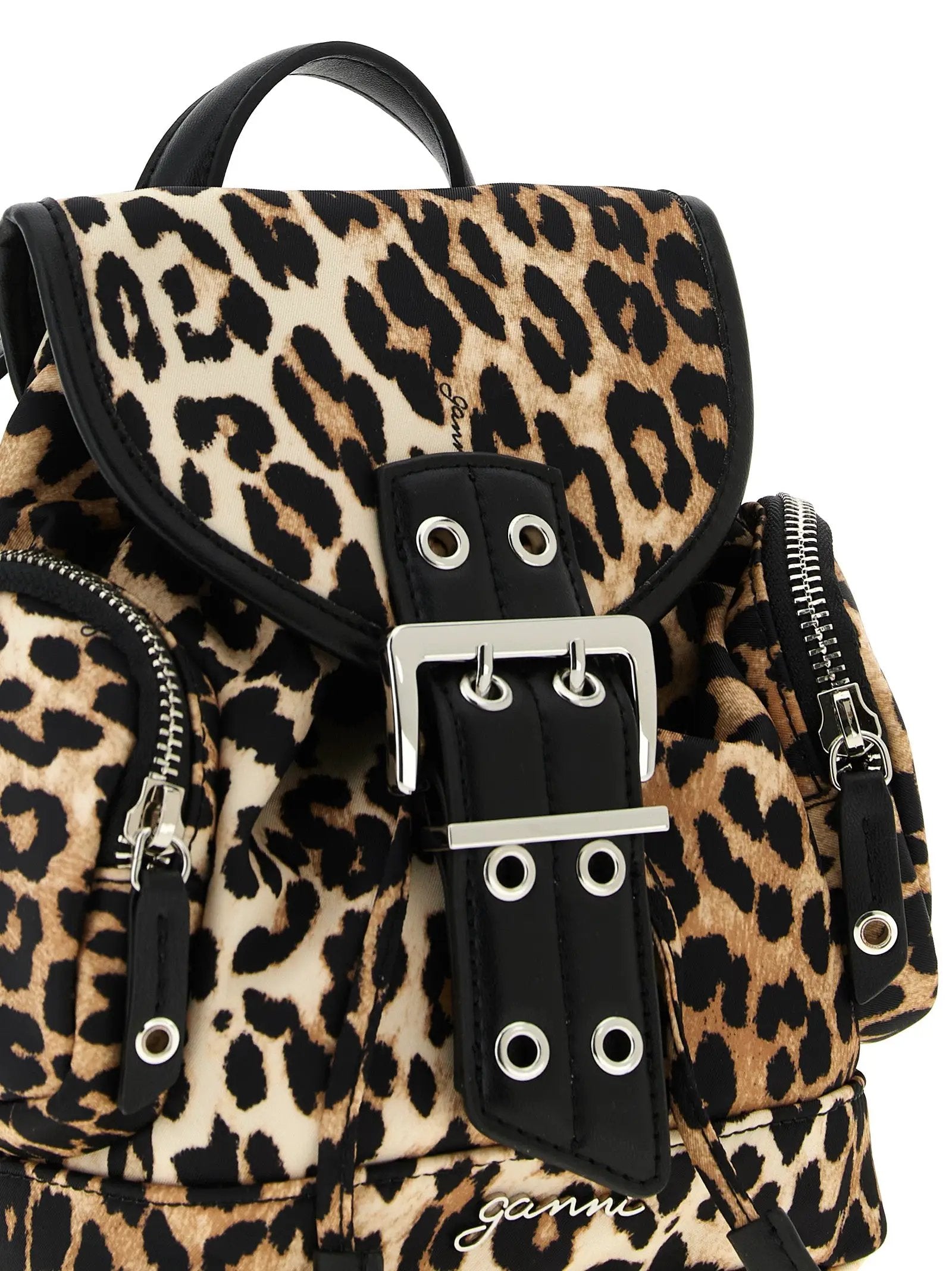 Ganni Brown Recycled Polyamide Backpack