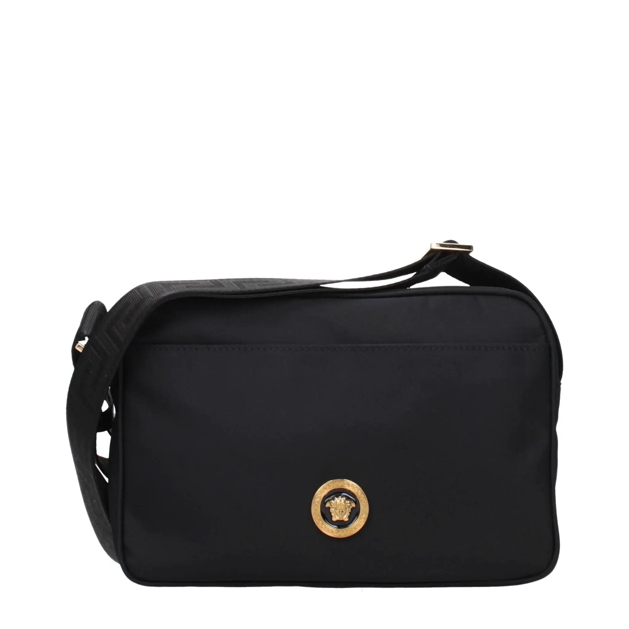 Versace Black Fabric Crossbody Bag